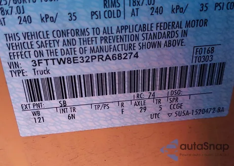 2023 Ford Maverick Lariat z USA, uszkodzony, nr VIN 3FTTW8E32PRA68274